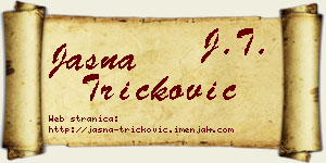 Jasna Tričković vizit kartica